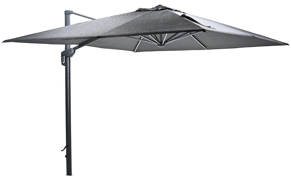 Garden Impressions Hawaii Big Pole telescopic zweefparasol 300x400 cm - zwart