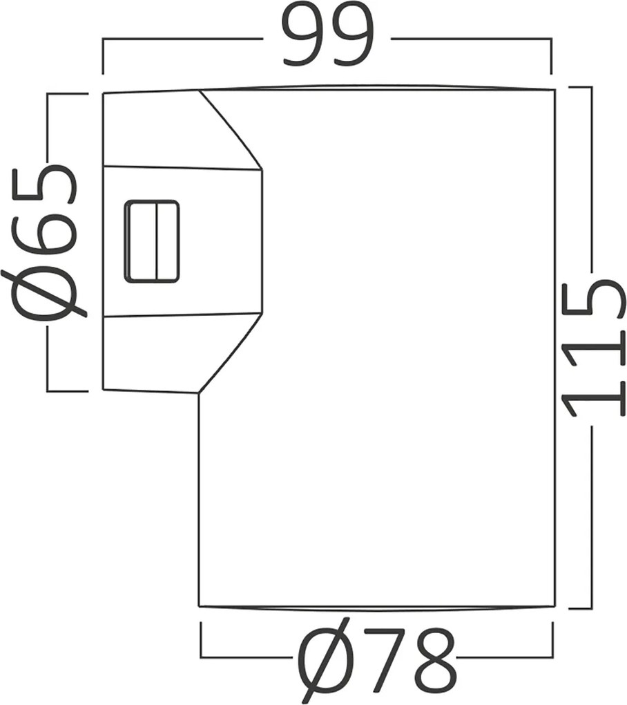 LED Wandlamp Brinton Victa - Antraciet 11,5x7,8cm