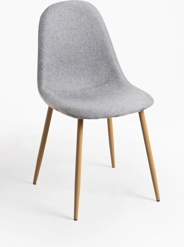 Set 4 Teok Stoffen Stoelen