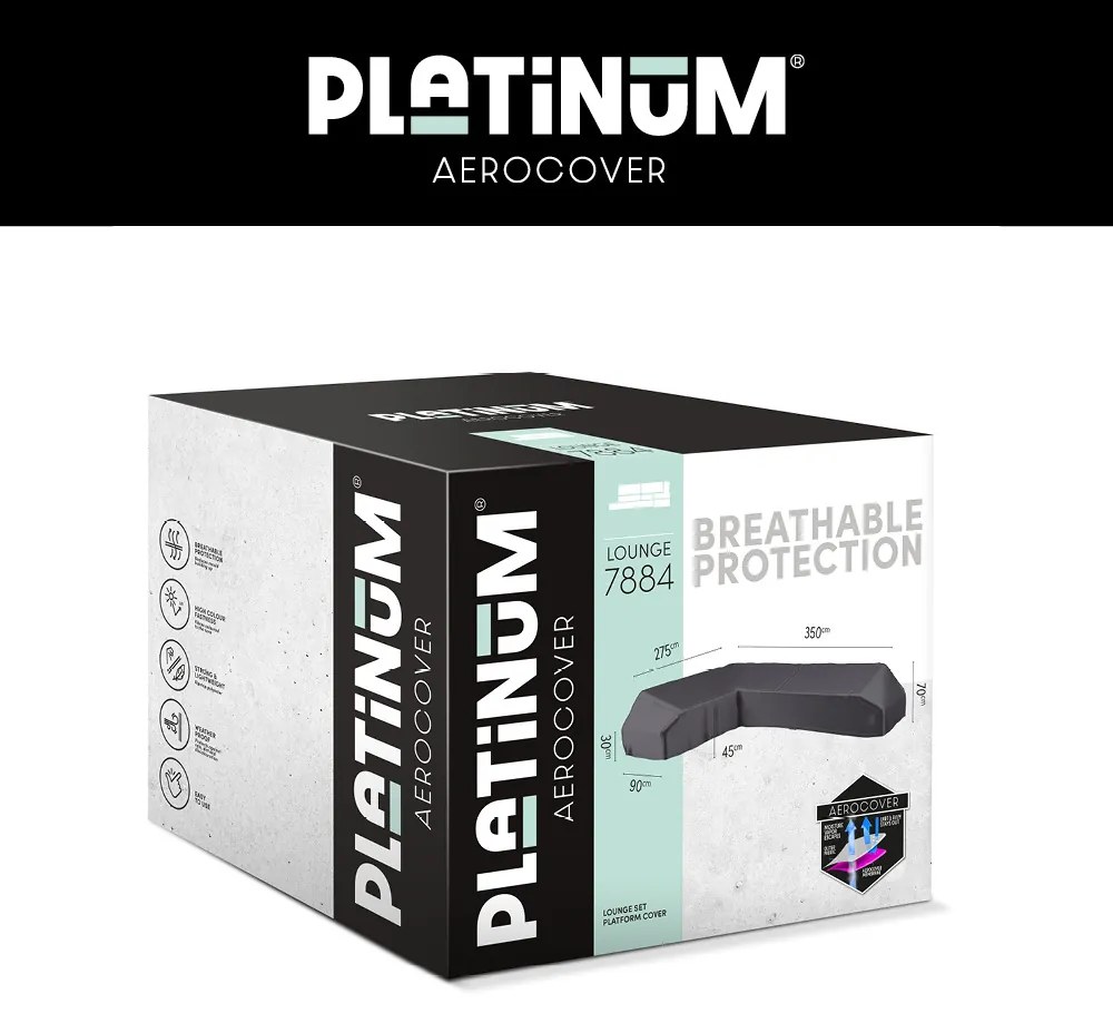 Platinum AeroCover Loungeset platformhoes links 350x275x90xH30/45/70
