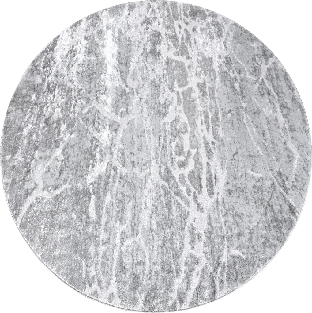 Tapijt MEFE modern  Rond ,  6182 Beton - Structureel,  twee poolhoogte , grijskleuring