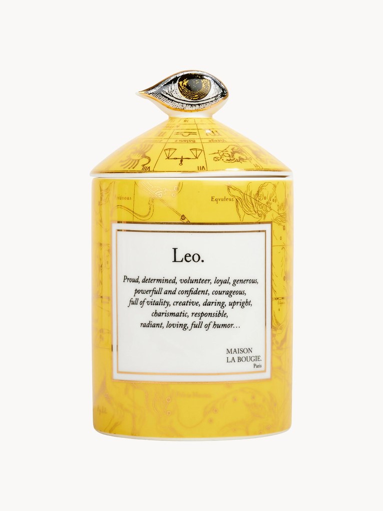 Handgemaakte geurkaars Leo (roos, sandelhout & ceder)