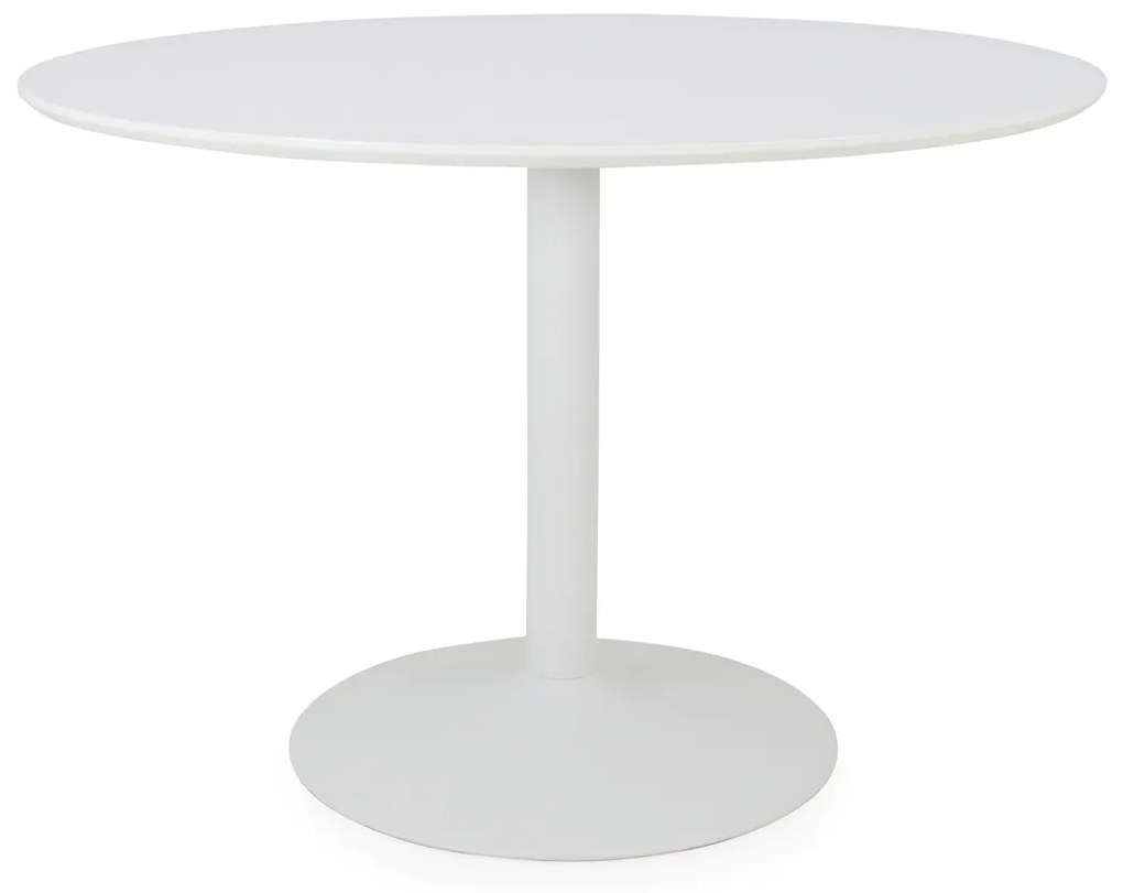 Tenzo Taco Witte Ronde Eettafel Trompetvoet - 110 X 110cm.