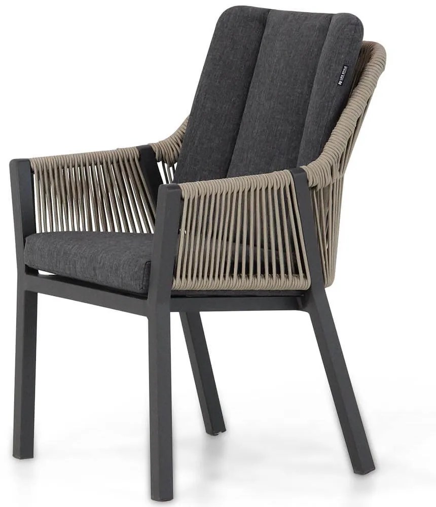 Tuinset 6 personen 220 cm Outdoor textiel Taupe Lifestyle Garden Furniture Verona/Residence