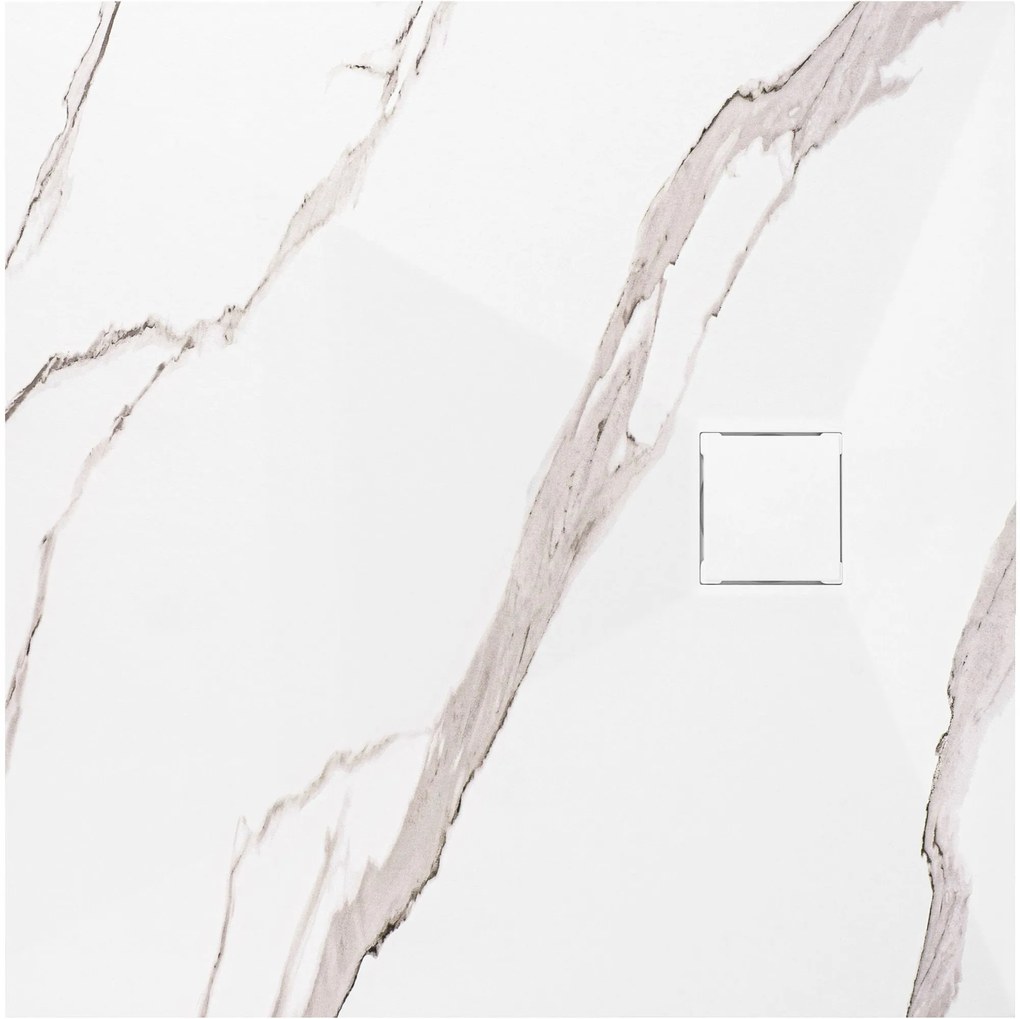 Douchebak Rea Magnum CARRARA WHITE 90x90