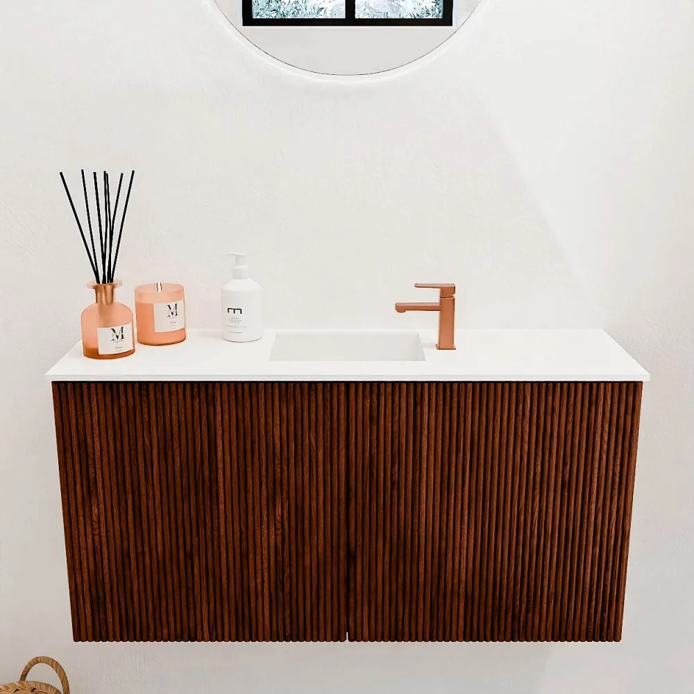 Mondiaz Joya 80cm toiletmeubel ruby met wastafel faye midden 1 kraangat talc
