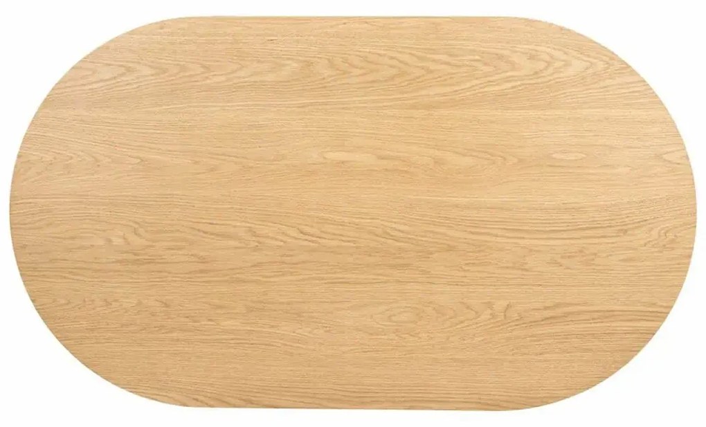 Richmond Interiors Belfort Ovale Salontafel Eiken Met Ribbels - 140 X 80cm.