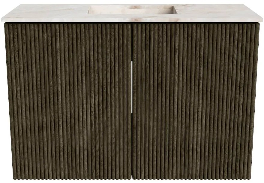 Mondiaz Joya DLux 60cm toiletmeubel shadow met wastafel faye midden zonder kraangat frappe
