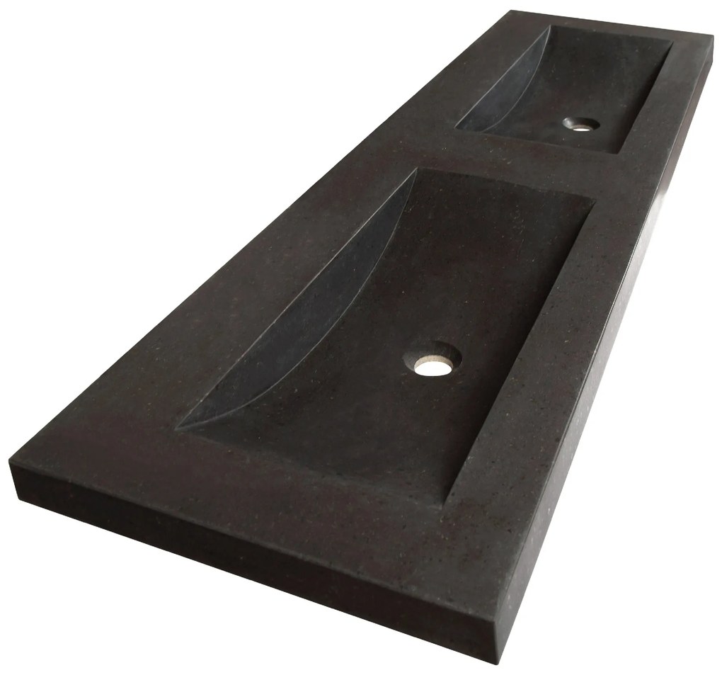 Sanituba Corestone wastafel basalt zonder kraangaten 140cm