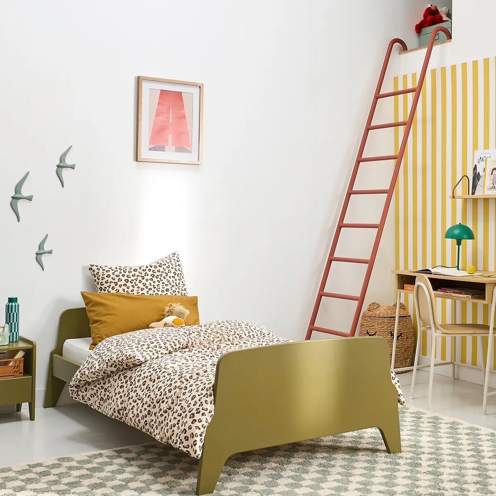 Bed met retro vintage stijl, 1 persoon, Adil