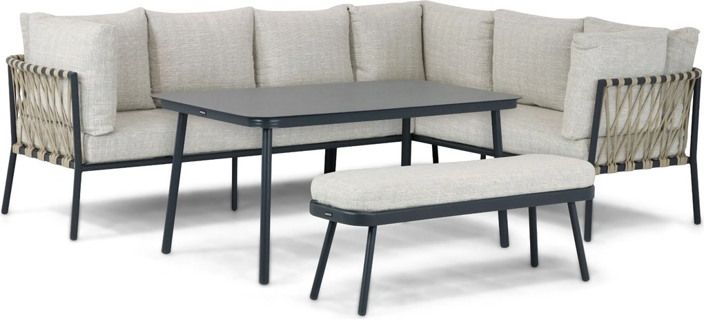 Dining Loungeset 7 personen Aluminium/rope Grijs  Lifestyle Garden Furniture Boretti