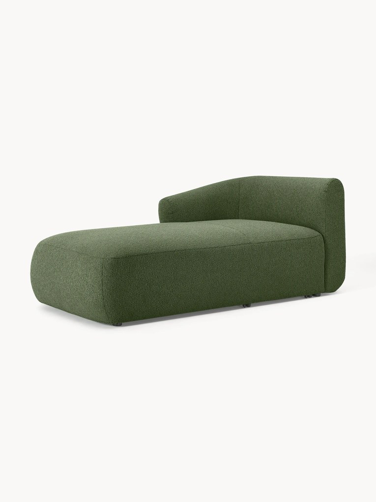 Chaise longue hoekmodule Sofia uit bouclé