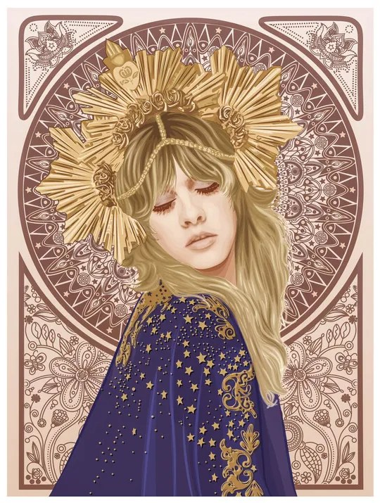 Ilustratie Stevie Nicks Mucha, Retrodrome