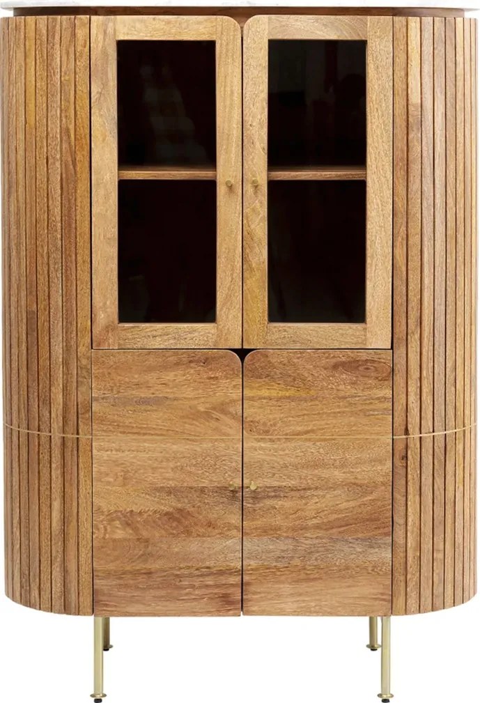 Ovale Buffetkast Mangohout - 100x42x145cm.