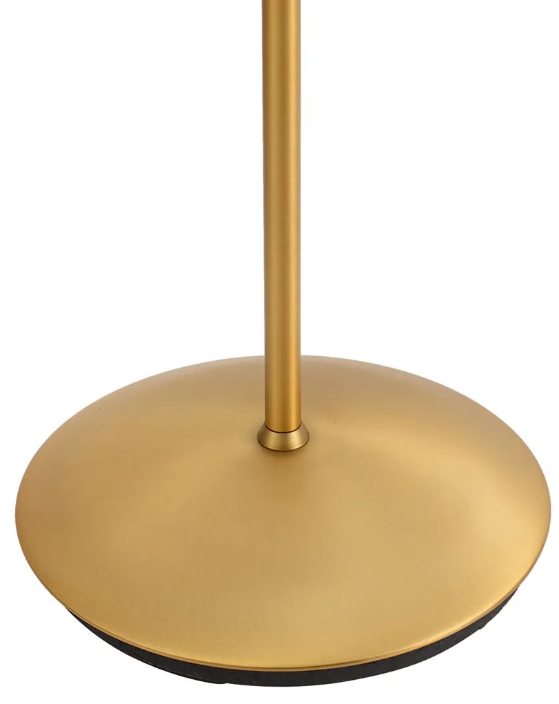 Moderne vloerlamp brons incl. LED 3-staps dimbaar oplaadbaar - Waldorf