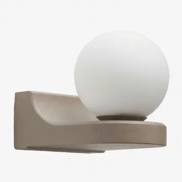 Lanham Aluminium Wandlamp Moka Bruin - Sklum