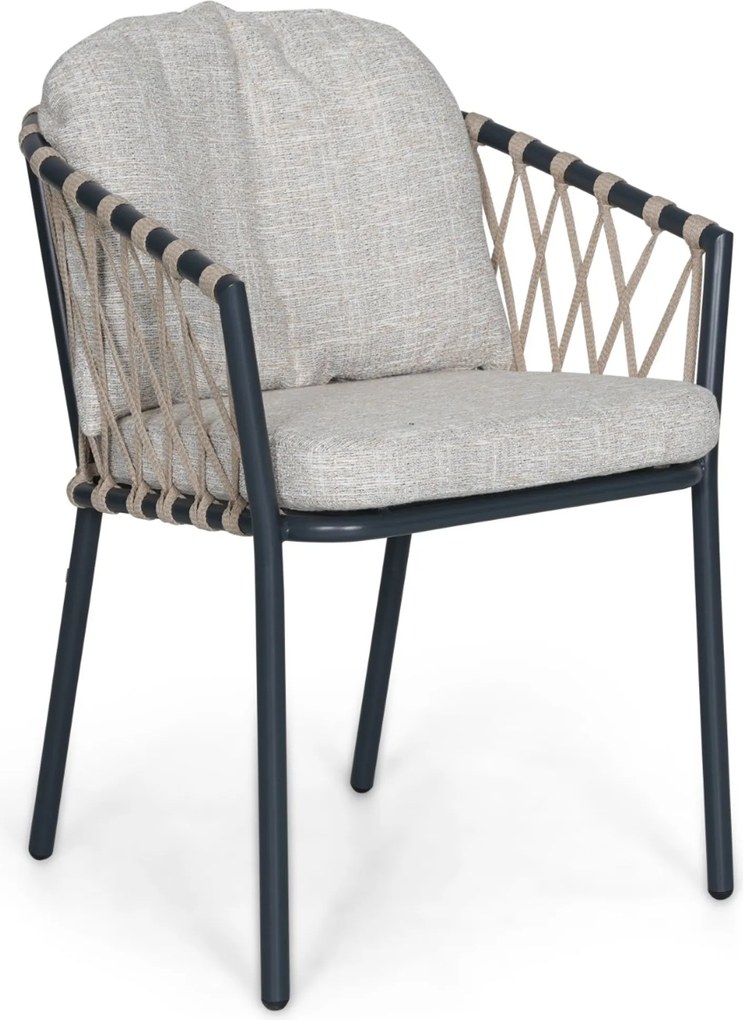 Tuinset 6 personen 150 cm Rope Grijs Lifestyle Garden Furniture Morano/Arancia