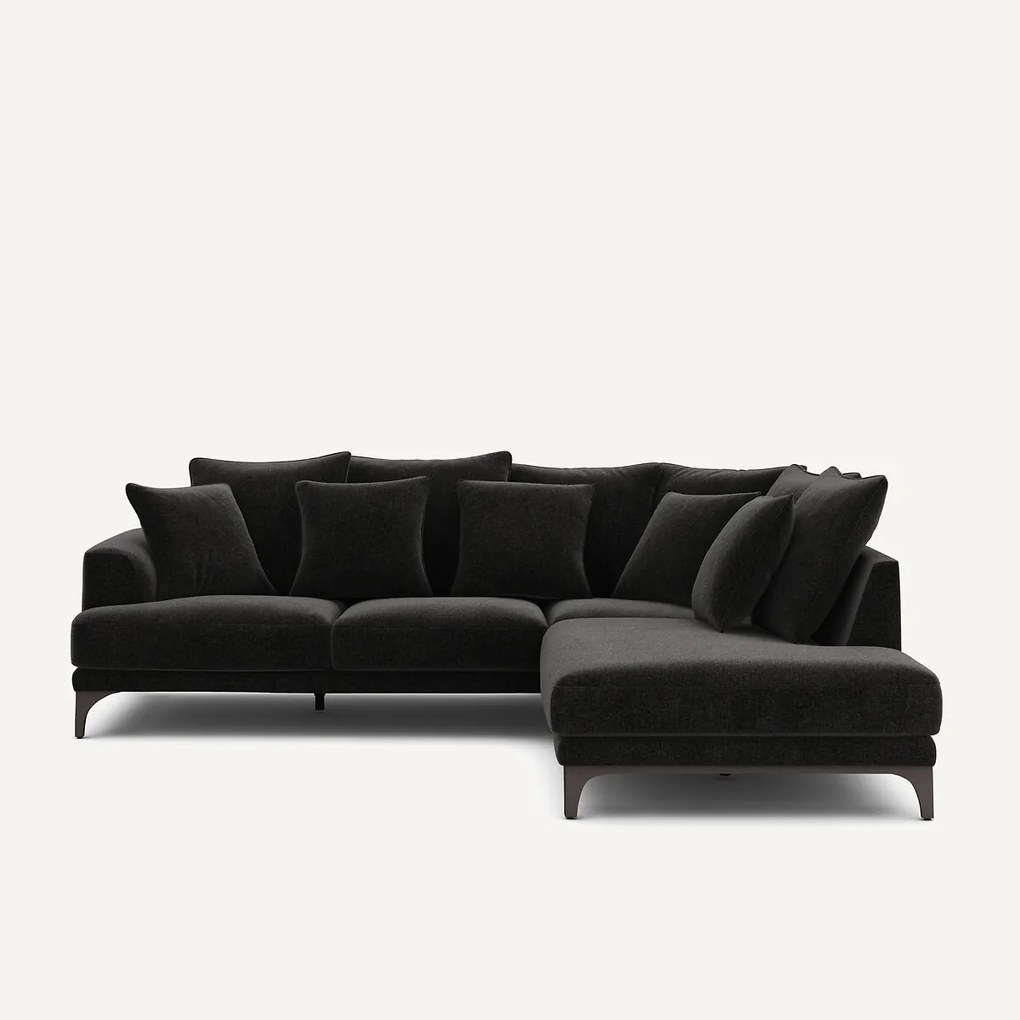 Hoekbank in chenille fluweel, ARMENTO