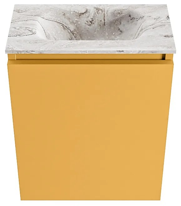 Mondiaz Ture DLux toiletmeubel 40cm ocher met wastafel glace midden zonder kraangat