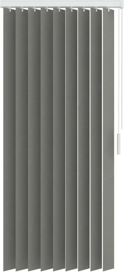 Stoffen verticale lamellen lichtdoorlatend 89 mm - grijs - 150x260 cm - Leen Bakker