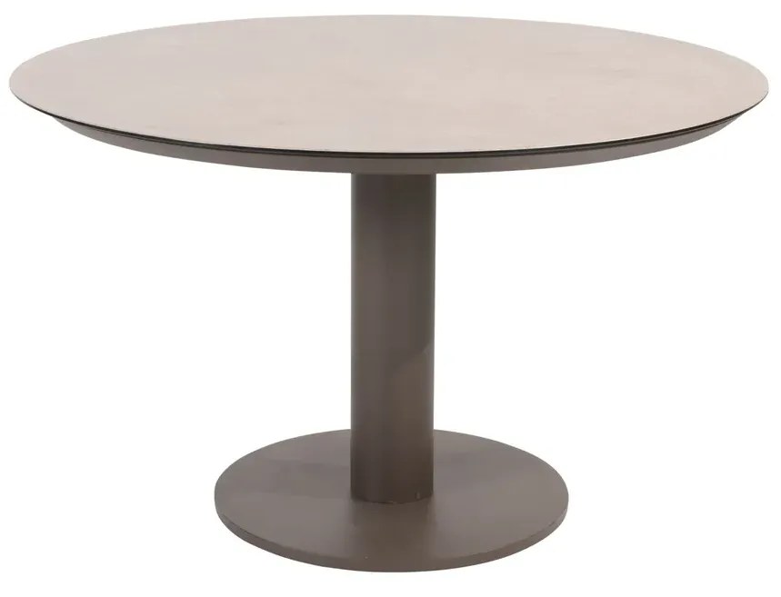 Taste by 4 Seasons Sarah tuintafel terre met geprint keramisch blad Ø 120 cm Tuintafel bruin weerbestendig