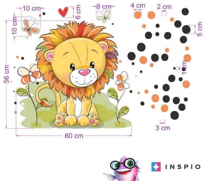INSPIO Sticker - Leeuwtje met stippen