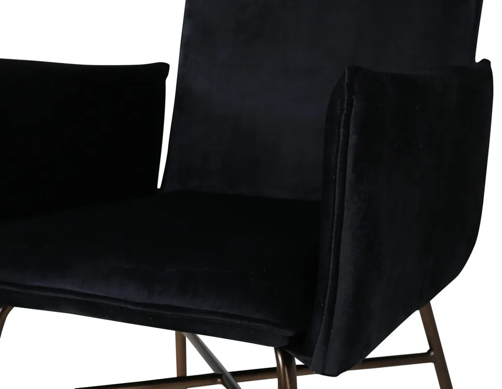 Jörn Eetkamerstoel - Callie -Zwart - Fluweel - Jörn