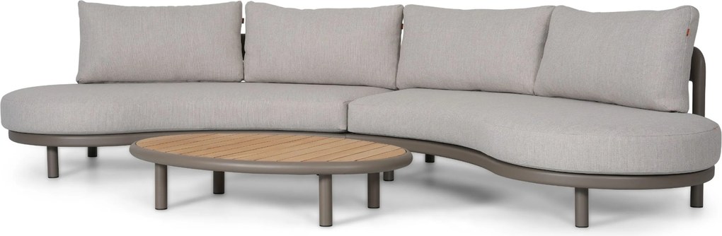 Hoek loungeset 4 personen Aluminium Taupe  Santika Furniture Santika
