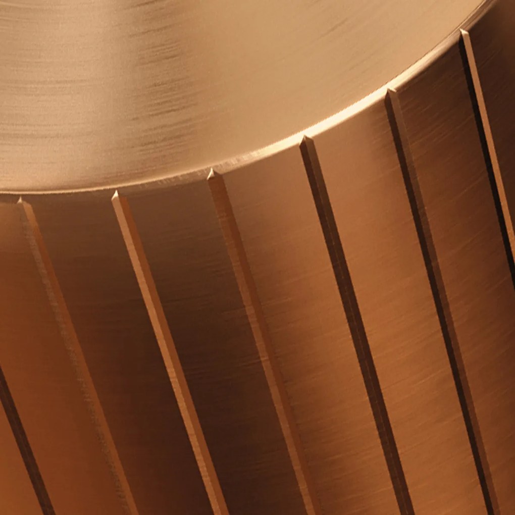 Brauer Stripe verhoogde wastafelkraan model A met ColdStart koper geborsteld PVD