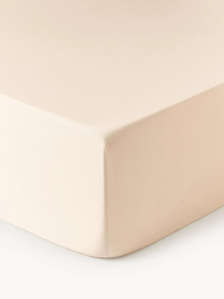 Katoensatijnen hoeslaken Premium