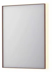 INK SP32 spiegel - 60x4x80cm rechthoek in stalen kader incl indir LED - verwarming - color changing - dimbaar en schakelaar - geborsteld koper 8410024
