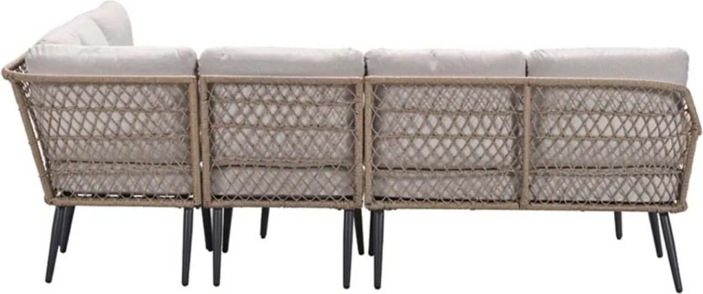 Garden Impressions Kalibo hoek lounge dining set R 4-delig - donker grijs