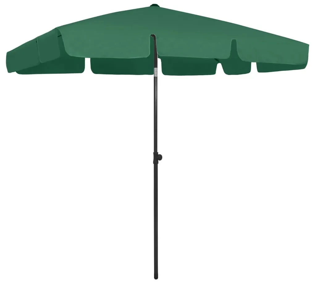 vidaXL Strandparasol 200x125 cm groen