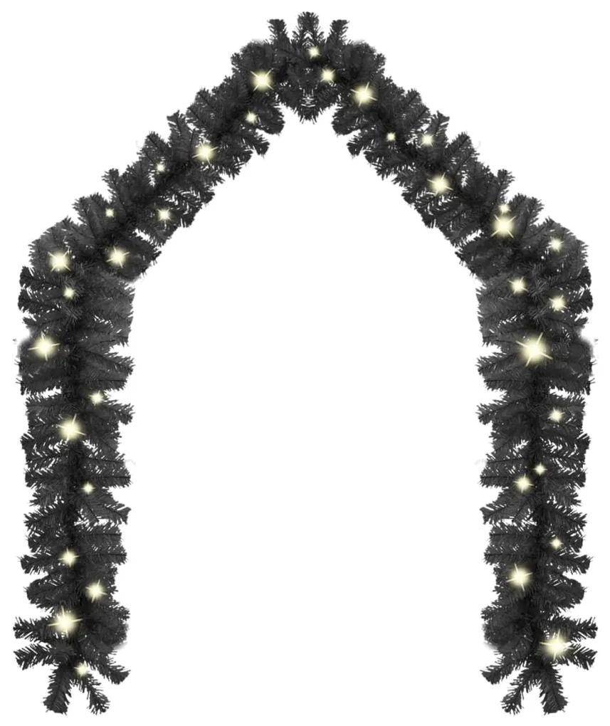 vidaXL Kerstslinger met LED-lampjes 5 m zwart