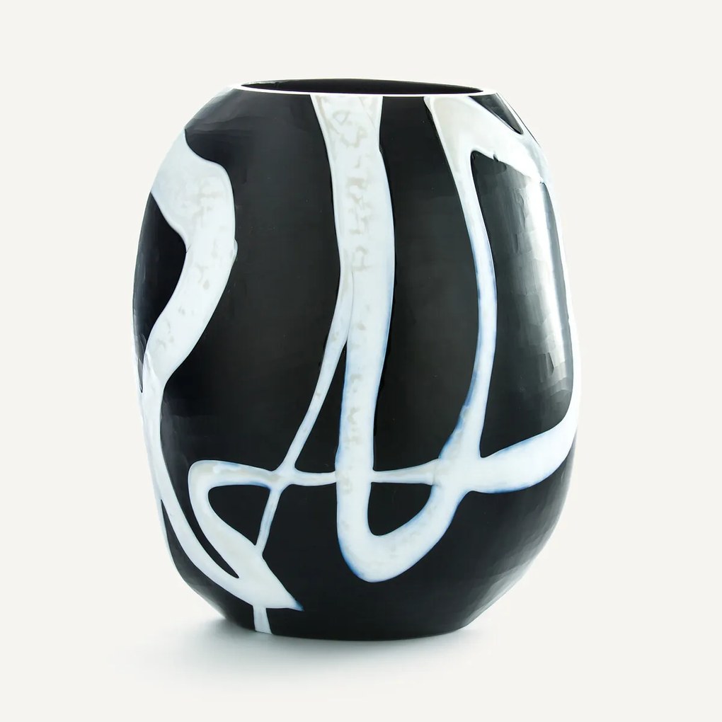 Handgeblazen glazen vaas, H26,5 cm, Neza