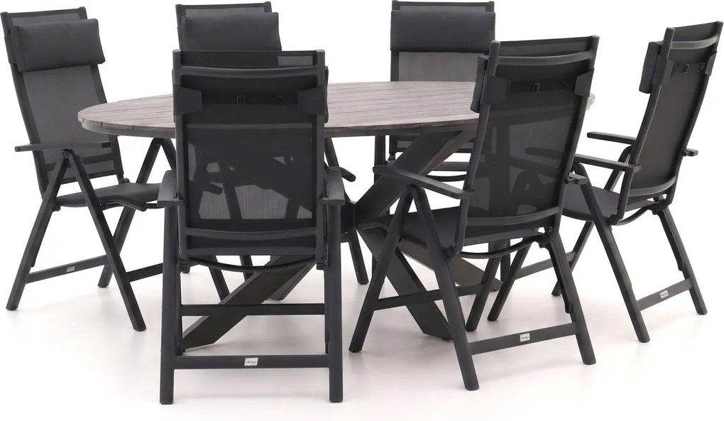 Diningset Bellagio  | 6 personen | Tuinset polywood | 7-delig | Kees Smit Tuinmeubelen