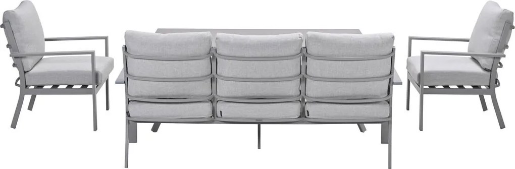 Garden Impressions Senja lounge dining set stoel-bank 4-delig taupe - valley sand