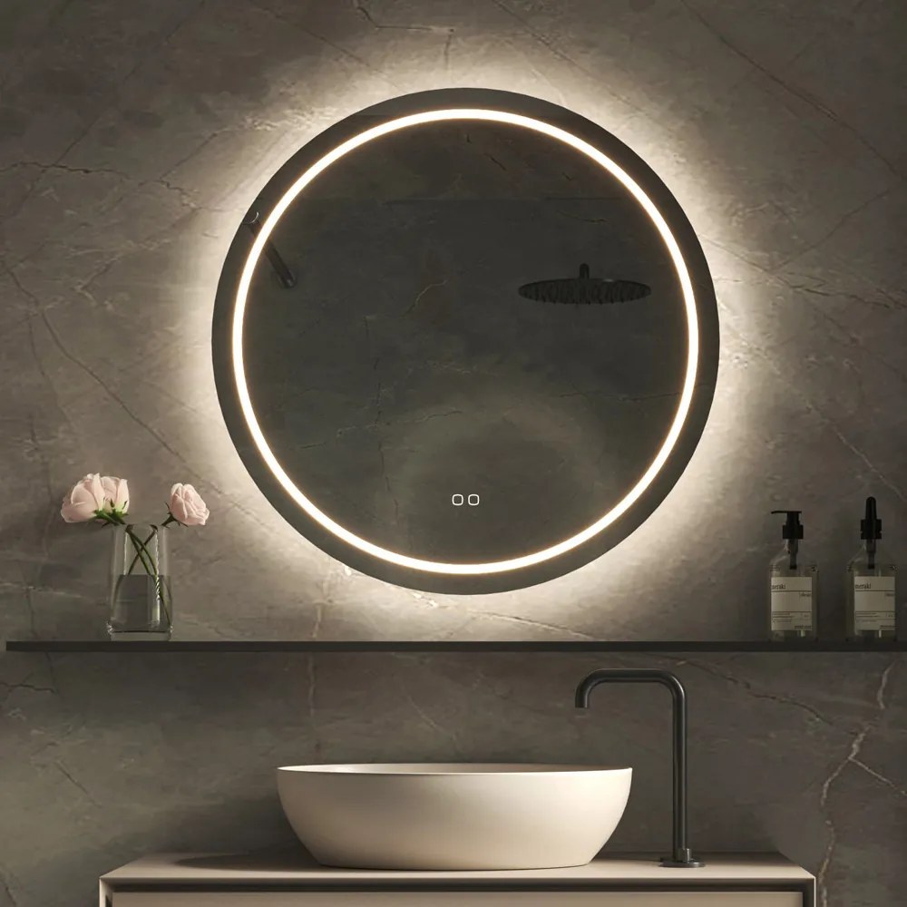 Hipp Design Phantom ronde spiegel met verlichting en verwarming 60cm