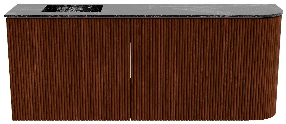 Mondiaz Joya DLux 100cm toiletmeubel ronding rechts ruby met wastafel faye links 1 kraangat lava