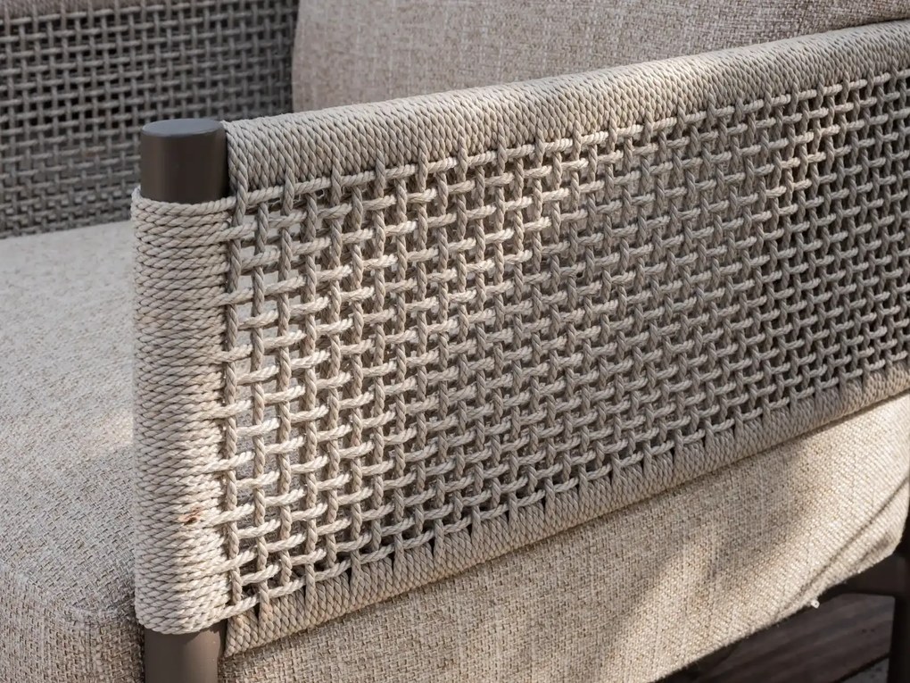 4 Seasons Outdoor Savanne 3-zits loungebank terre Loungebank   bruin weerbestendig