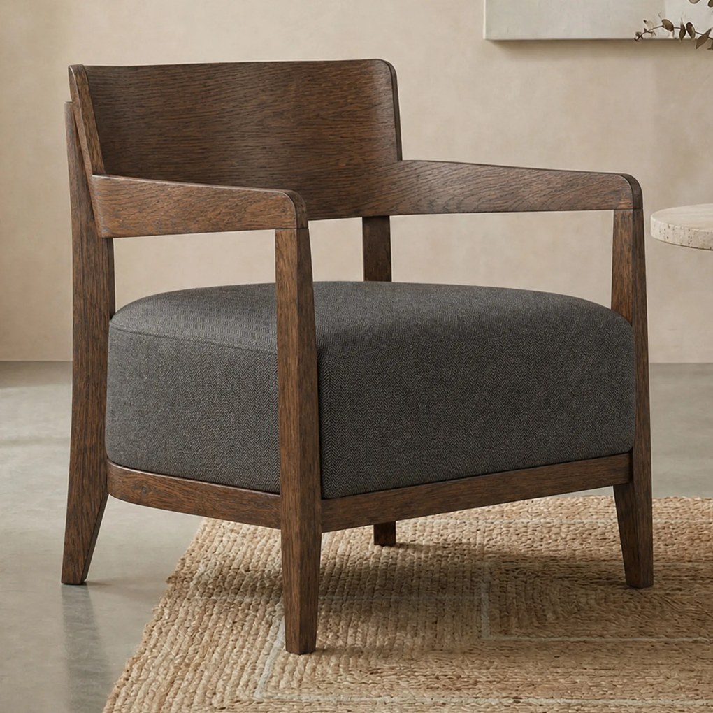 Houten Fauteuil Retro Design