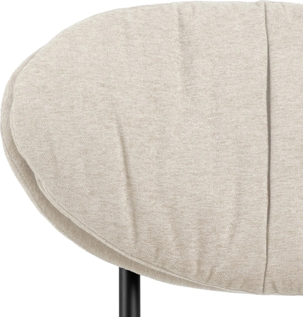 SOPHIA Beige (stof Apia 453)/zwart onderstel - RELAXFAUTEUIL STOEL VOOR DE WOONKAMER/HET KANTOOR MET BEKLEDING