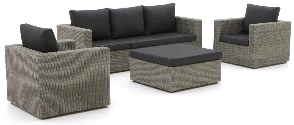 Stoel-bank loungeset Intenso  | 5 personen | Loungeset Grijs | Wicker (vlechtwerk) | Kees Smit Tuinmeubelen