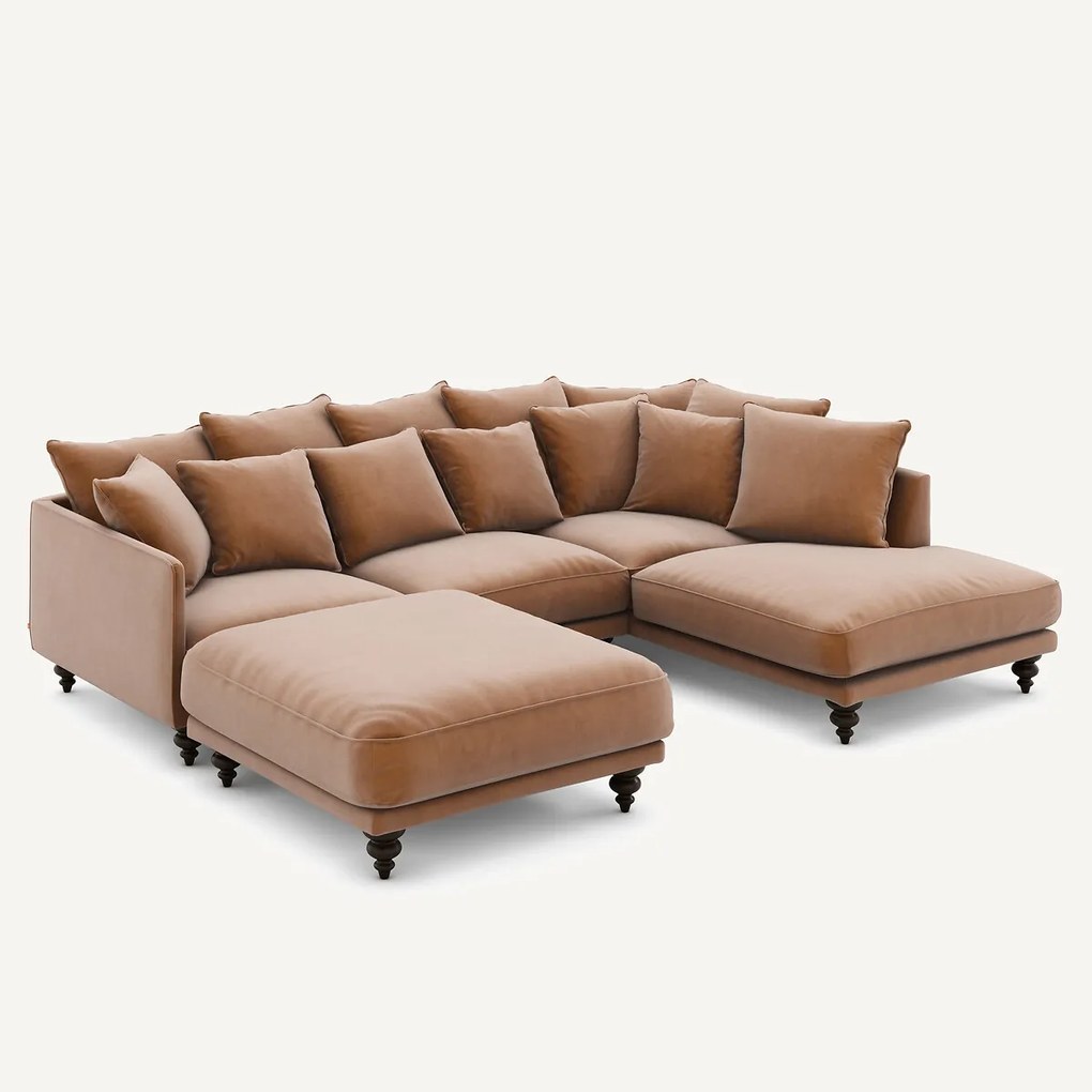 Voetenbank in fluweel, Lazare