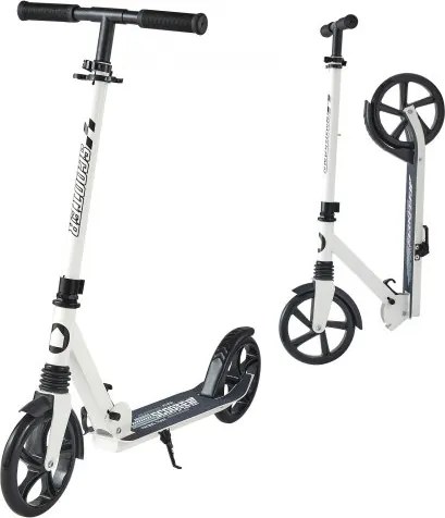 VEVOR Step (2 wielen) voor kinderen vanaf 8 jaar, stadsstep, kinderstep, straatstep met in hoogte verstelbaar stuur en antislip deck, opvouwbare step tot 100 kg, zwart + wit