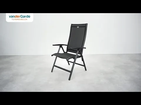 Hartman Salvatore/Kings verstelbare tuinset antraciet - 180x100 cm.