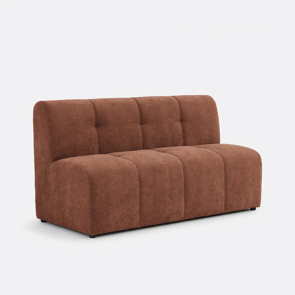 Modulaire bank, 3-zits, van fijn chenille, ANETA