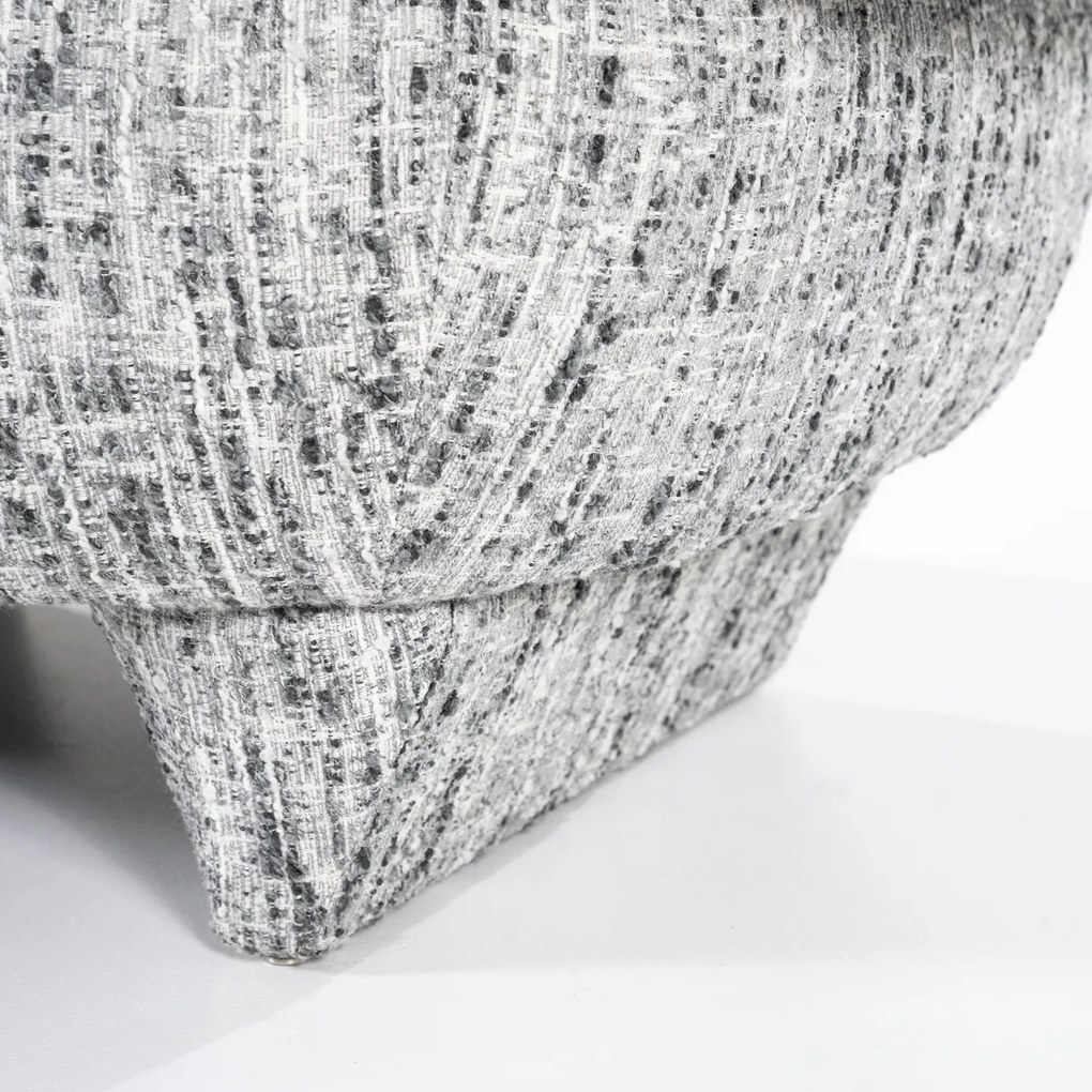 Design Fauteuil Zwart Wit Stof