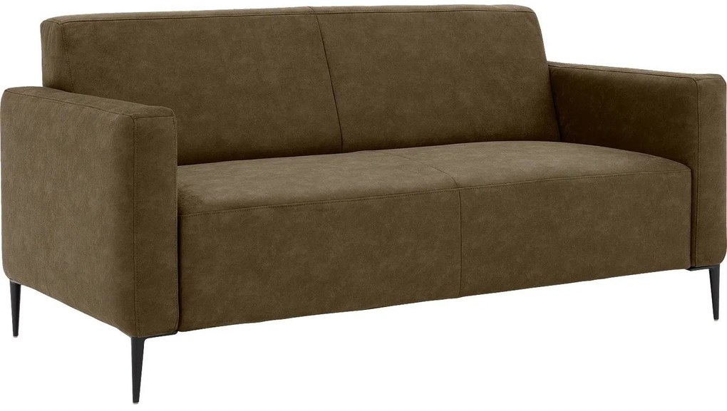 Goossens Key West groen, micro leer, 2,5-zits, modern design