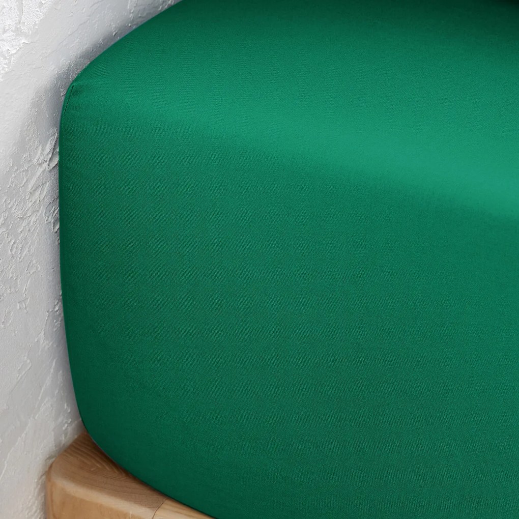 Effen hoeslaken in gewassen katoen, omslag 30 cm, Scenario